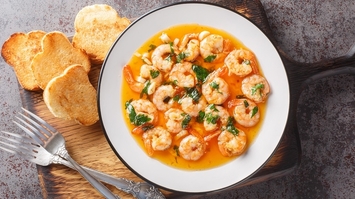 Krewetki w sosie pomarańczowym z chili