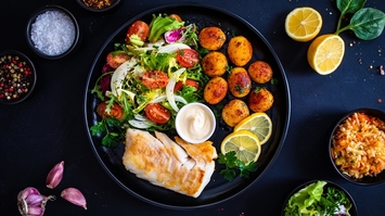 Grillowany dorsz z pikantnymi ziemniakami