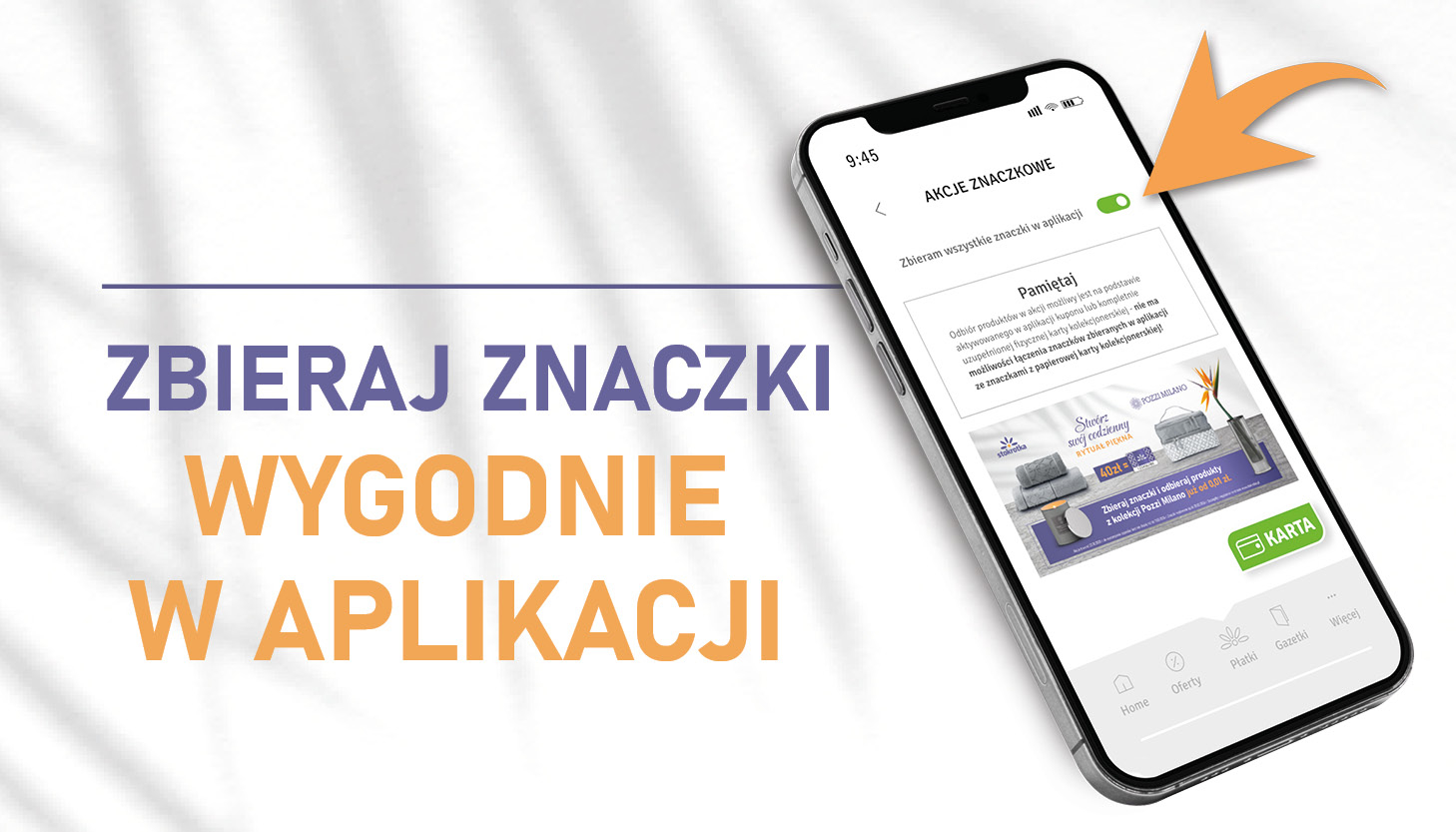 Znaczki w aplikacji