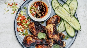 Pieczone orientalne podudzia na ostro